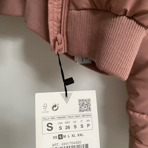 Zara Cropped Puffer Jacket S - Picture 8 of 11